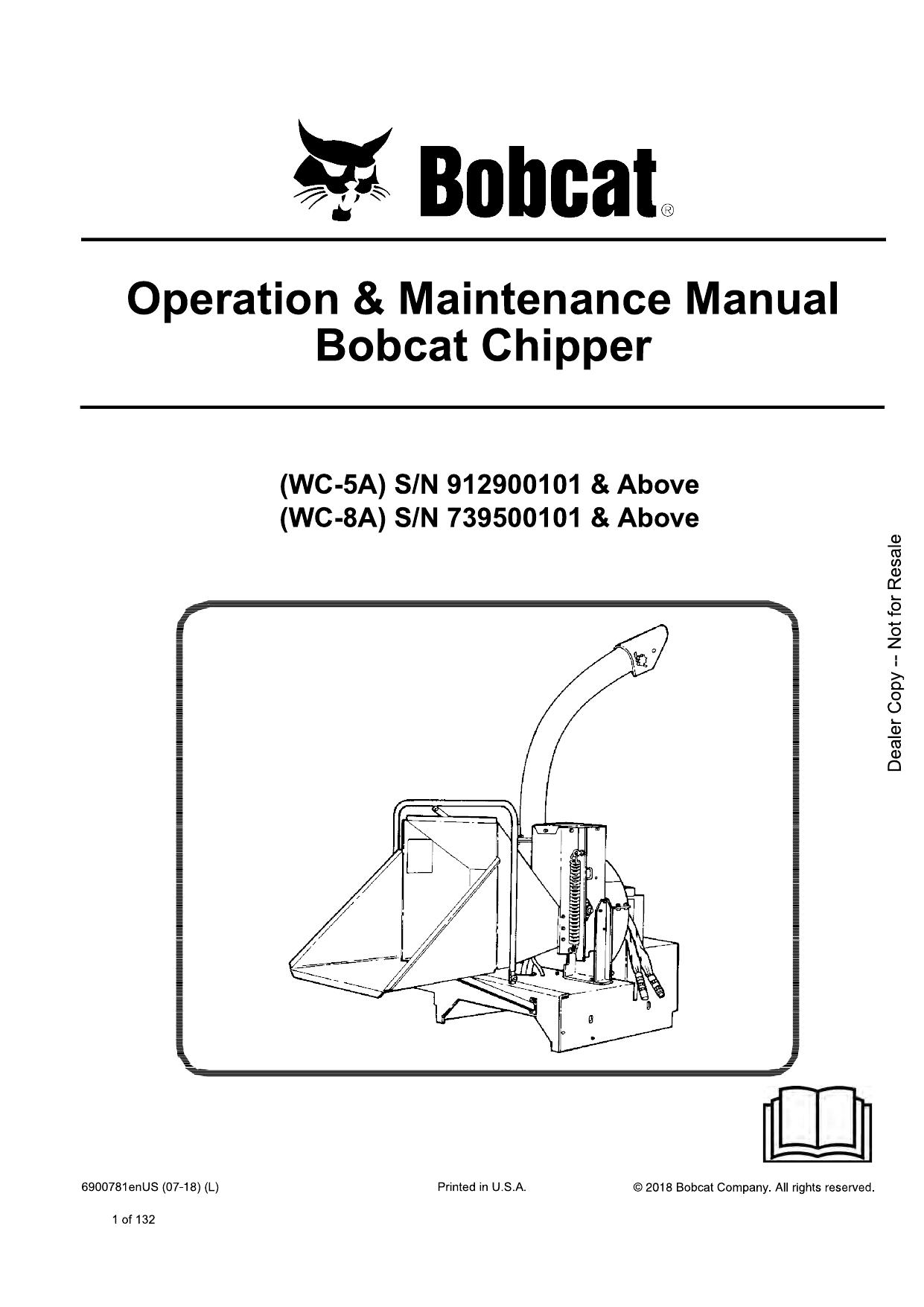 Bobcat Chipper Operation & Maintenance Manual Bobcat